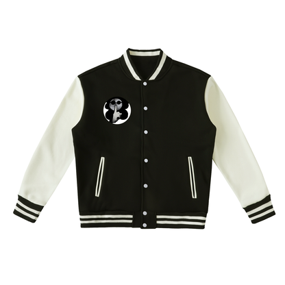 Two-Tone Fleeced HUSHMONEY  Varsity Jacket
