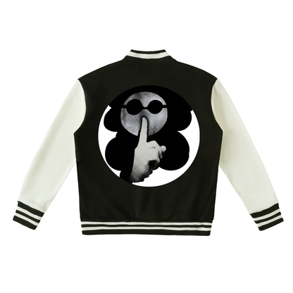 Two-Tone Fleeced HUSHMONEY  Varsity Jacket
